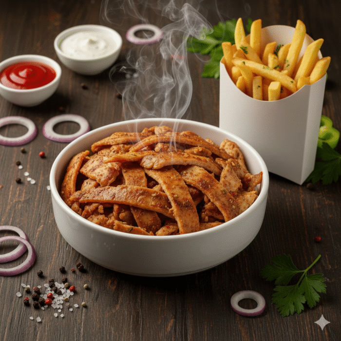 Chicken Doner Meat & Chips - Image 1