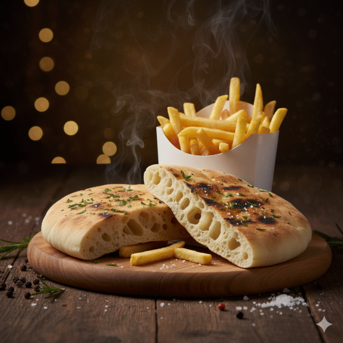 Pitta Bread & Chips - Image 1