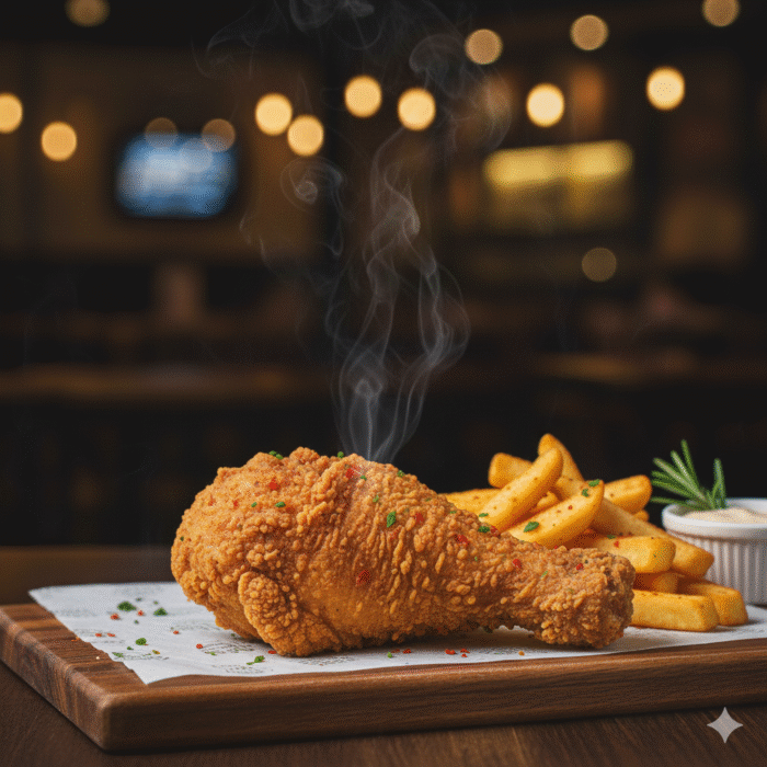 1 Pc of Chicken & Chips - Image 1