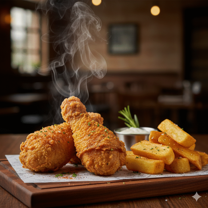 2 Pc of Chicken & Chips - Image 1
