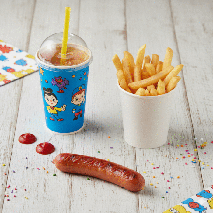 Sauage, Chips & Kid's Drink - Image 1